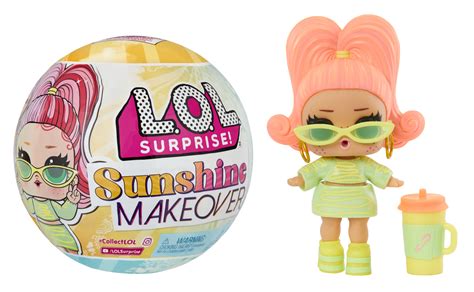 LOL Surprise Sunshine Makeover Hair Toys Set, UV Color Change with 8