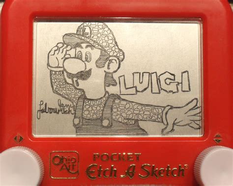 Luigi Etch a Sketch by pikajane on DeviantArt