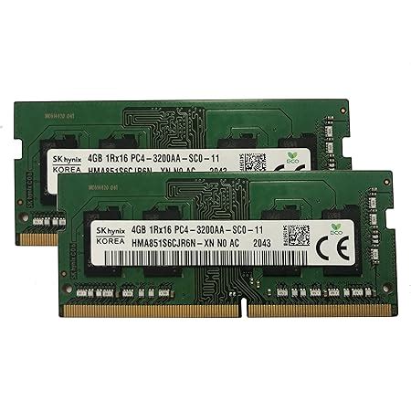 SK Hynix 8GB SODIMM DDR4 3200 PC4 1Rx16 HMAA1GS6CJR6N XN SO DIMM Laptop