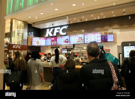 Customers At Kfc Among The Restaurants And Food Outlets Inside Derbion