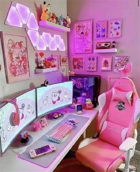 Descobrir 59 Imagem Quarto Gamer Rosa Vn