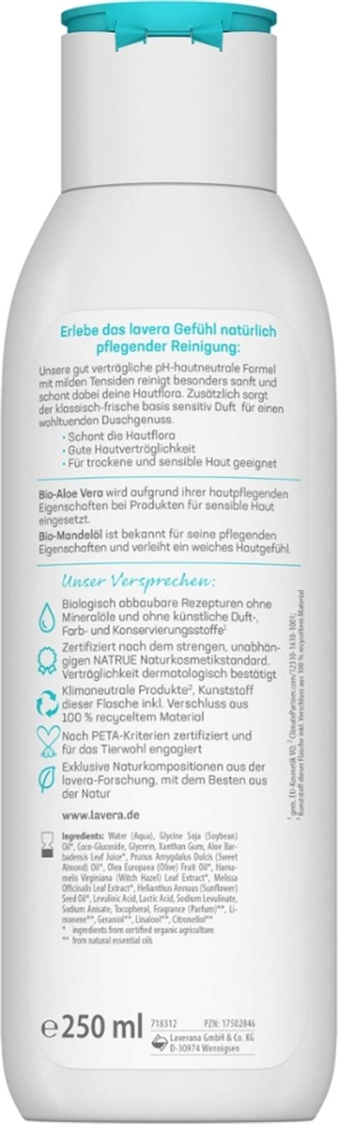 Lavera Crème de Douche Basis Sensitiv 250 ml Boutique en ligne