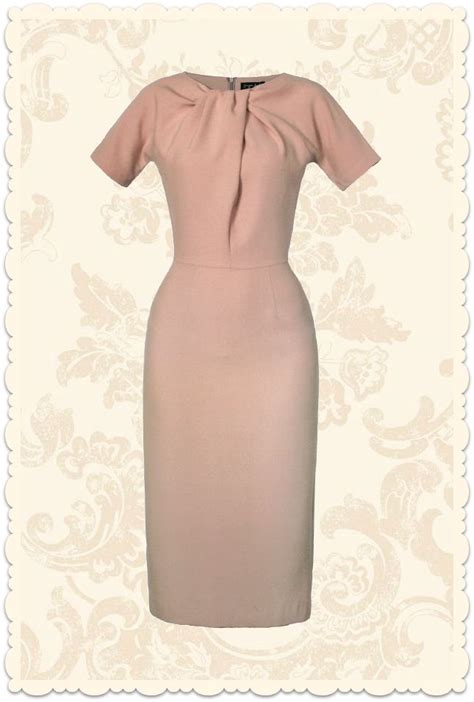 Robe Crayon Ann Es Twist Manches Courtes Rose Poudr Toutes Les