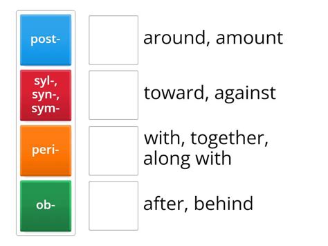 Prefixes Ob Syl Peri Sym Post Syn Match Up