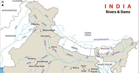 Bhakra Nangal Dam In India Map