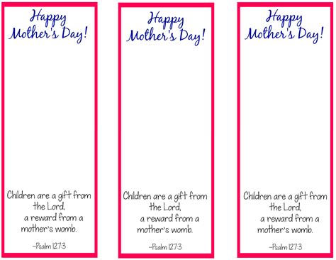 Printable Mothers Day Bookmarks