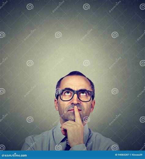 Thoughtful Business Man Looking for a Solution Stock Image - Image of ... 