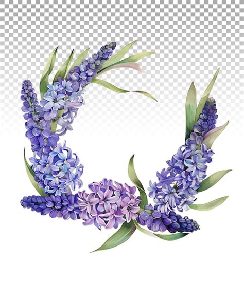 Premium PSD Classic Watercolor Hyacinth Clipart