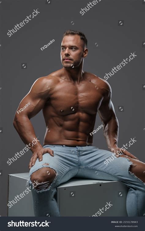 Studio Shot Sexy Strong Man Naked Stock Photo 2155178943 Shutterstock