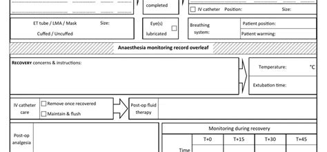 Anesthesia Record Template ≡ Fill Out Printable Pdf Forms Online