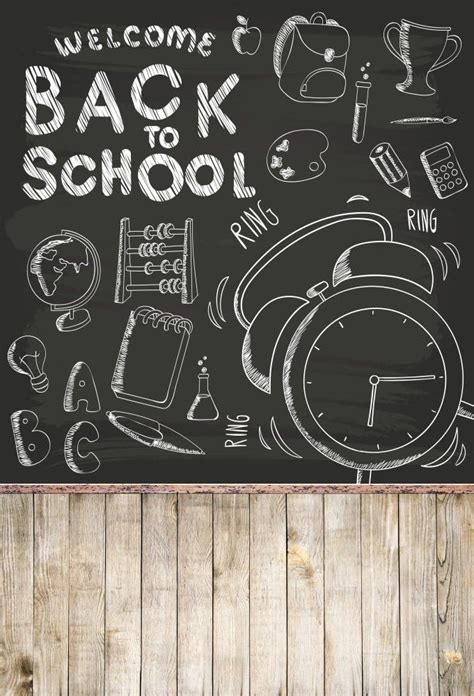 Aofoto 3x5ft Welcome Back To School Backdrop Chalkboard