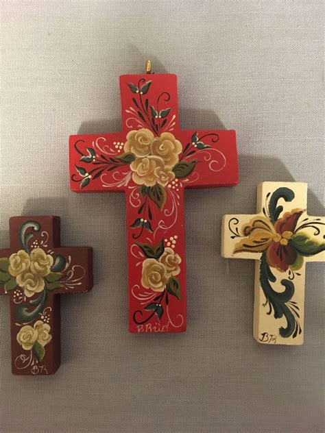 Painted By Brenda Rud Painted Wooden Crosses Cross Paintings Cross