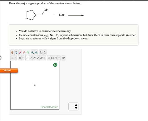 Solved Draw The Major Organic Product Of The Reaction Shown