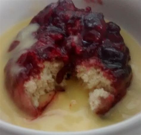 Steamed Pudding in a Microwave: Cherry Suet Pudding - Food Cheats