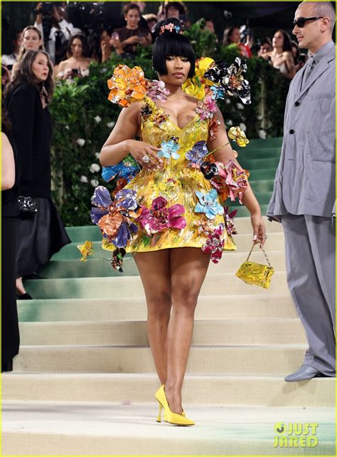 Nicki Minaj Brings High Fashion Marni Florals To Met Gala Photo