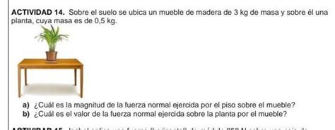 Actividad Sobre El Suelo Se Ubica Un Mueble De Madera De Kg De