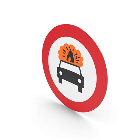 Spanish No Vehicles Carrying Explosives Or Inflammables Sign Png Images