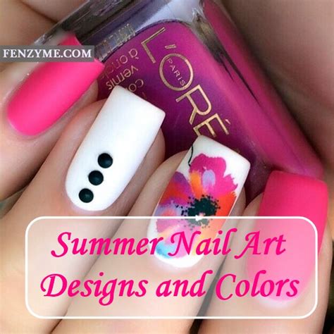70 Vivid Summer Nail Art Designs and Colors 2017