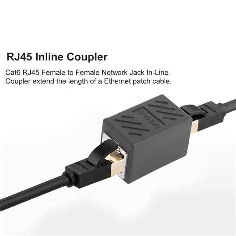 5pcs Rj45 Inline Coupler Cat7 Cat6 Cat5e Ethernet Network Cable