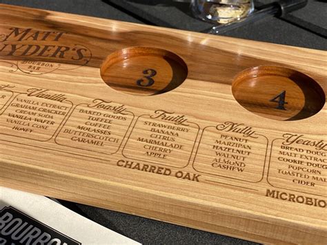 Personalized Bourbon Tasting Board With Tasting Notes Hickory Etsy