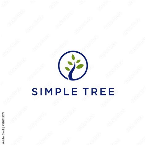 simple tree logo design idea Stock Vector | Adobe Stock