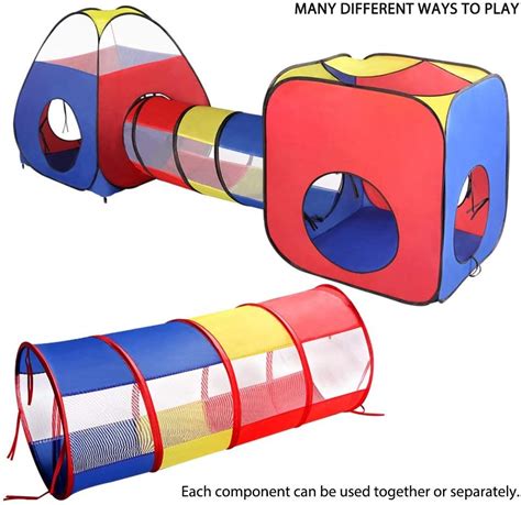 Eocusun Kids Play Tent 4 In 1 Pop Up Tent Toddlers Crawl Tunnel