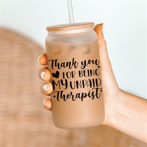 Thank You For Being My Unpaid Therapist Tumbler Etsy