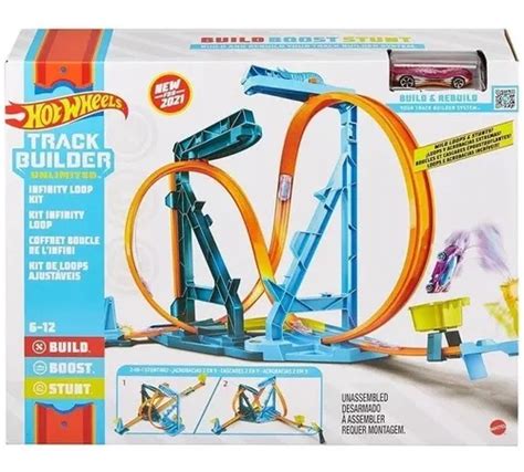 Pista Hot Wheels Track Builder Loop Infinito Mattel Gvg Frete Gr Tis