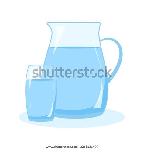 Water Balance Concept Jug Glass Water Stock Vector Royalty Free 2265131499 Shutterstock