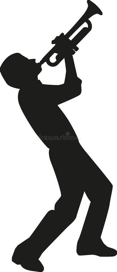 Trumpet player silhouette stock vector. Illustration of classical ...