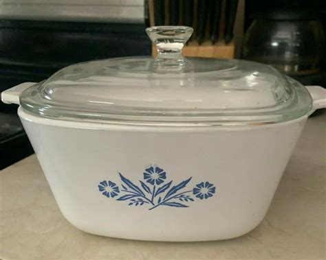 Vintage Corning Ware Blue Cornflower P B Qt Casserole To