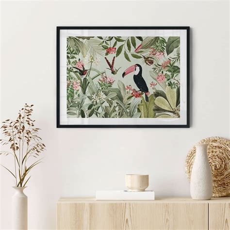 Poster Toucan Dans Une Jungle Paradisiaque Un Designs Wall Art Fr