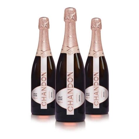 Espumante Chandon Brut Rosé 750Ml Kit 03 Unidades Submarino