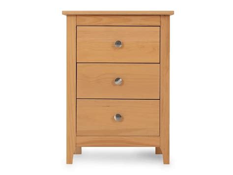 Seconique Oslo Antique Pine 3 Drawer Bedside Table