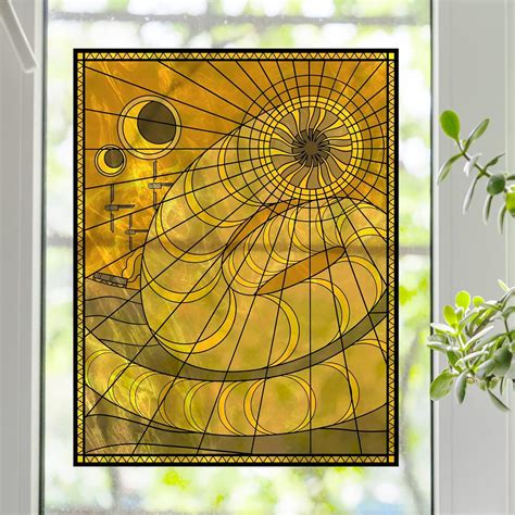 Dune Sand Worm Stained Glass Window Film 13 25 X17 Home And Kitchen