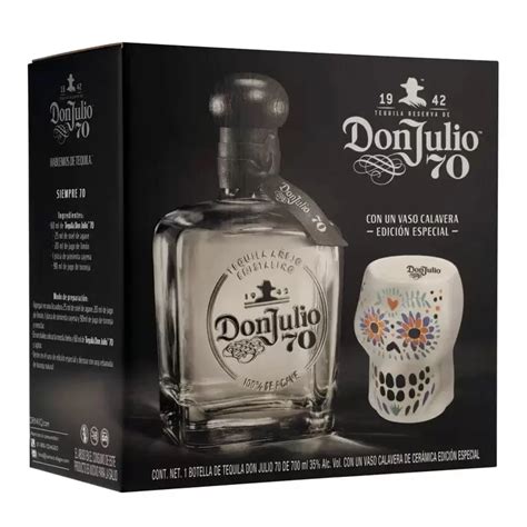 Tequila Don Julio 70 Añejo Cristalino 700 Ml Vaso Calavera