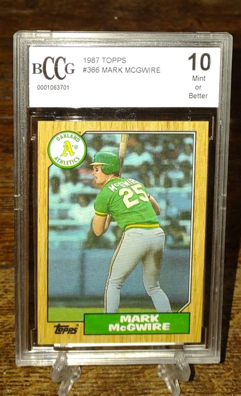 Mark Mcgwire Topps Oakland Athletics Rookie Card Rc Ebay