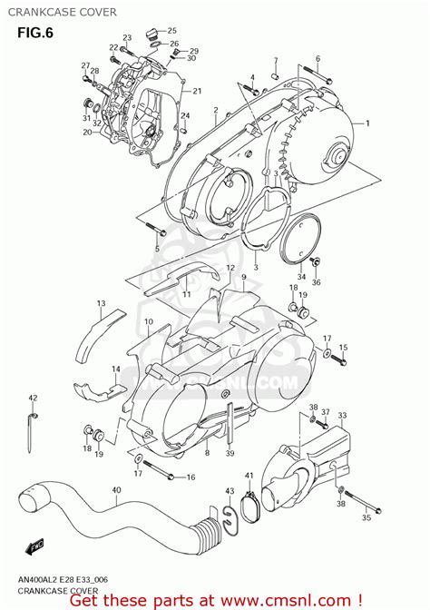 Suzuki An A Burgman L Usa E Crankcase Cover Buy