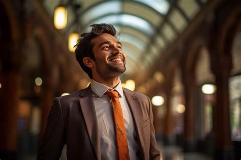 Retrato De Un Atractivo Hombre Barbudo Con Gafas De Sol Abriendo El