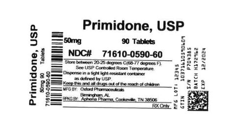 Primidone Tablets Usp 50 Mg And 250 Mg Anticonvulsant Rx Only