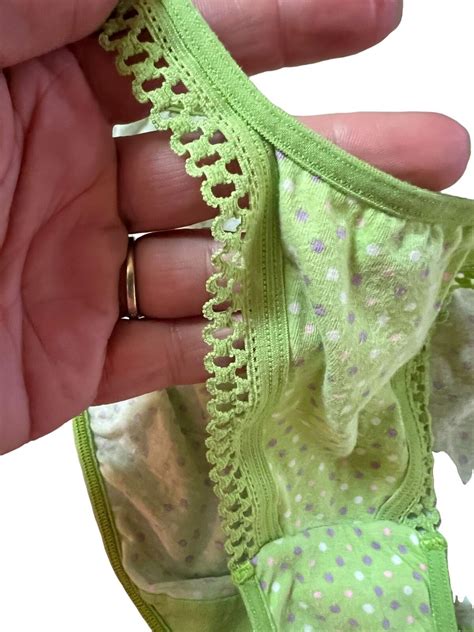 Vintage Vanity Fair Green PolkaDot String Bikini Panty Size 6 EBay