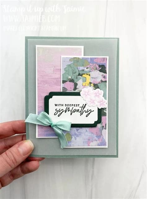 Stampin Up New Fancy Flora Sympathy Card Sympathy Cards Handmade