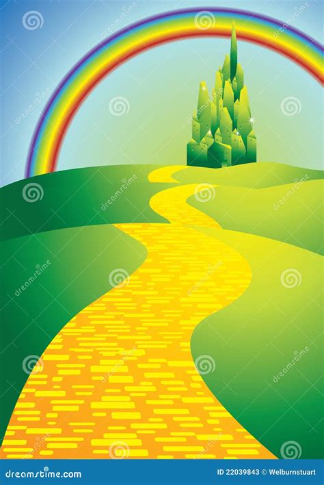 Yellow Brick Road Vector Background | CartoonDealer.com #185530942