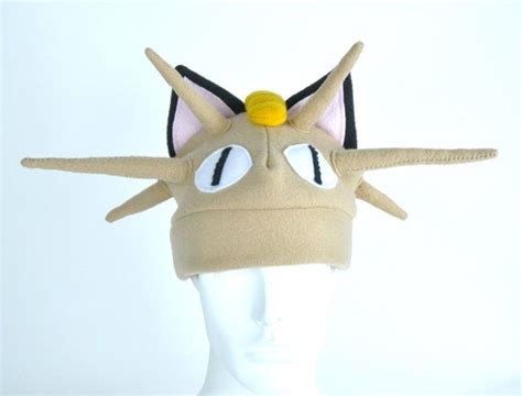 Meowth Inspired Beanie For Cosplay Pokemon Cosplay Videogames