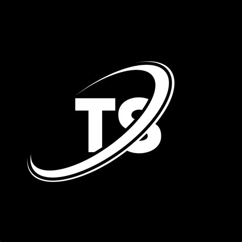 TS T S letter logo design. Initial letter TS linked circle uppercase
