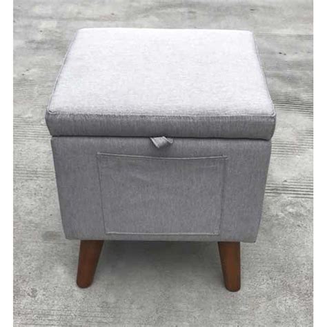 Grey Storage Ottoman | 177-0603GRY | AFW.com