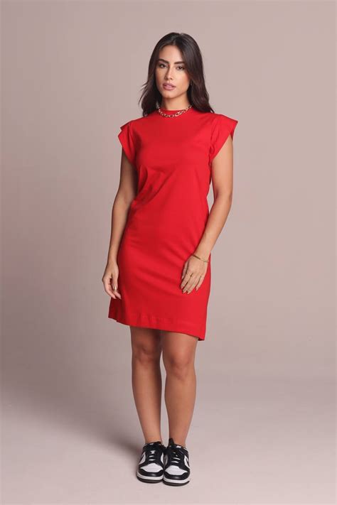 Vestido Muscle Vermelho Mandarim Valentt Fabrica De Moda