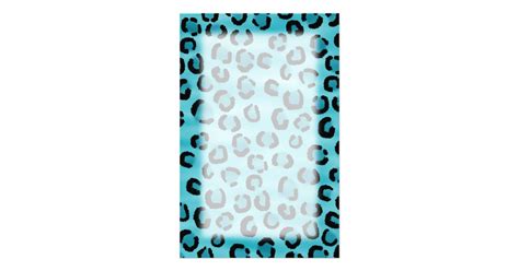 Teal Leopard Print Pattern. Stationery | Zazzle.com