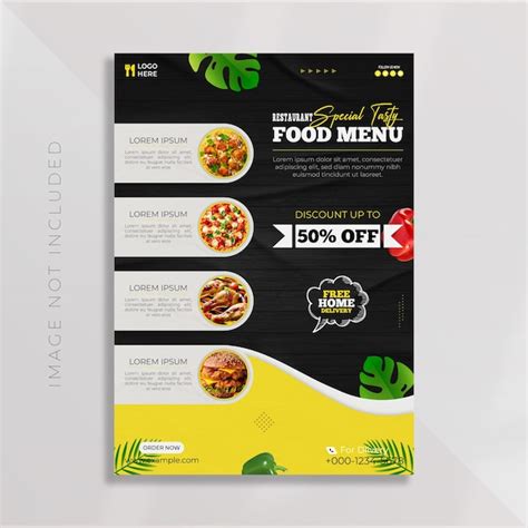 Premium Vector Restaurant Food Menu Poster Or Flyer Design Template