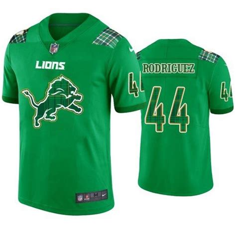 Lions Malcolm Rodriguez St. Patrick Kelly Green Jersey – US Sports Nation